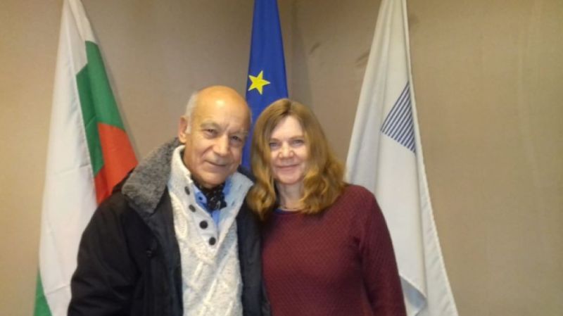 Цигуларят Георги Калайджиев и съпругата му Мария Хаутшилд